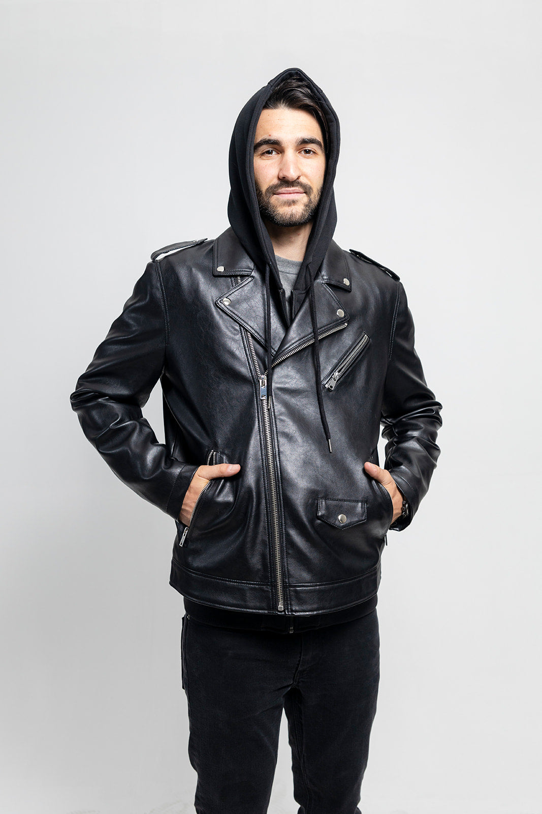 Ralph Men's Vegan Faux Leather Jacket Men's Vegan Faux Leather jacket FMCo