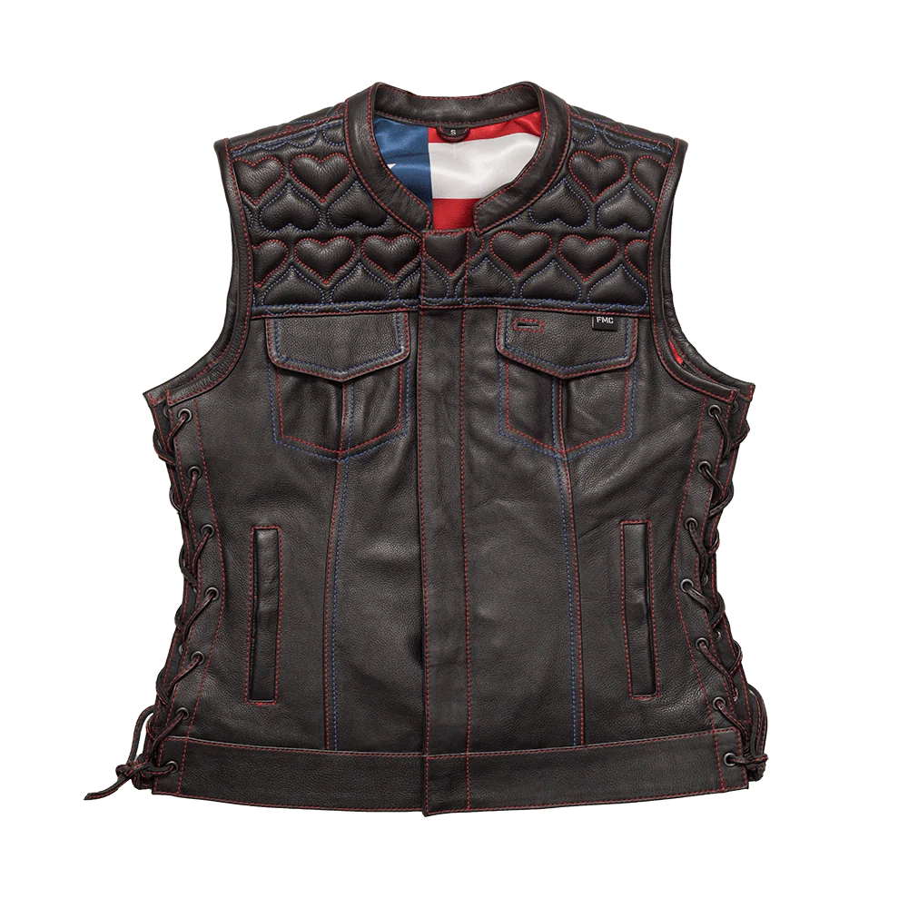 Rosie Women’s Motorcycle Leather Vest Women's Leather Vest Best Leather Ny Black XS