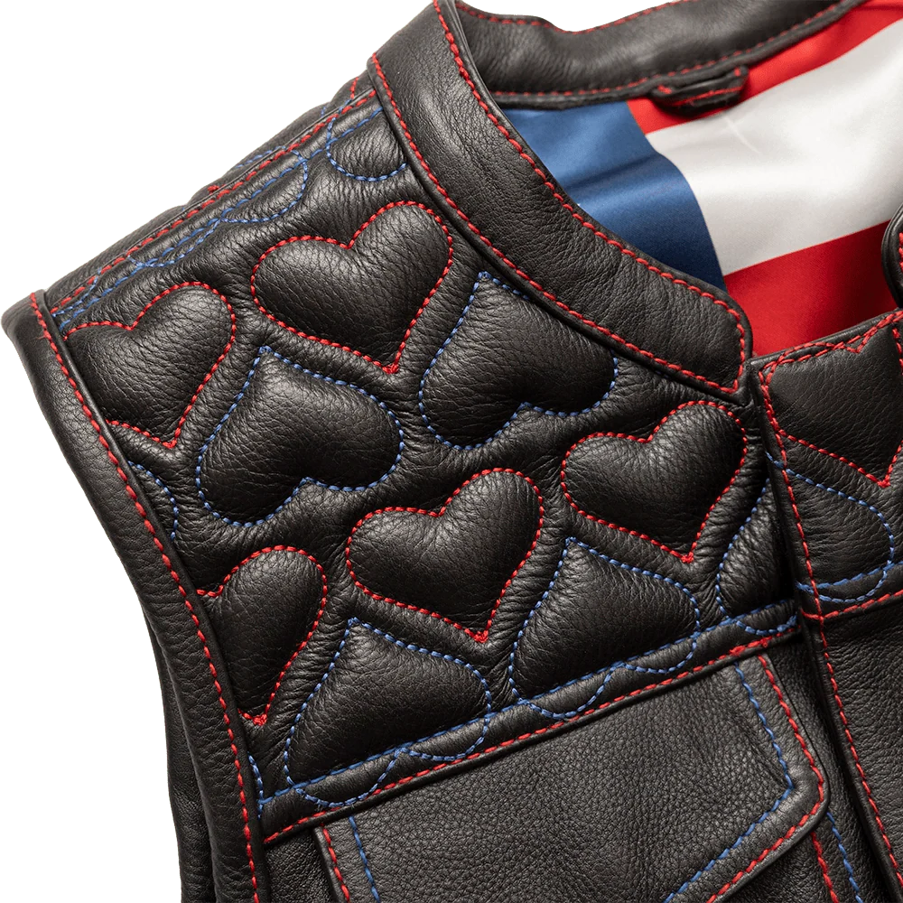 Rosie Women’s Motorcycle Leather Vest Women's Leather Vest Best Leather Ny