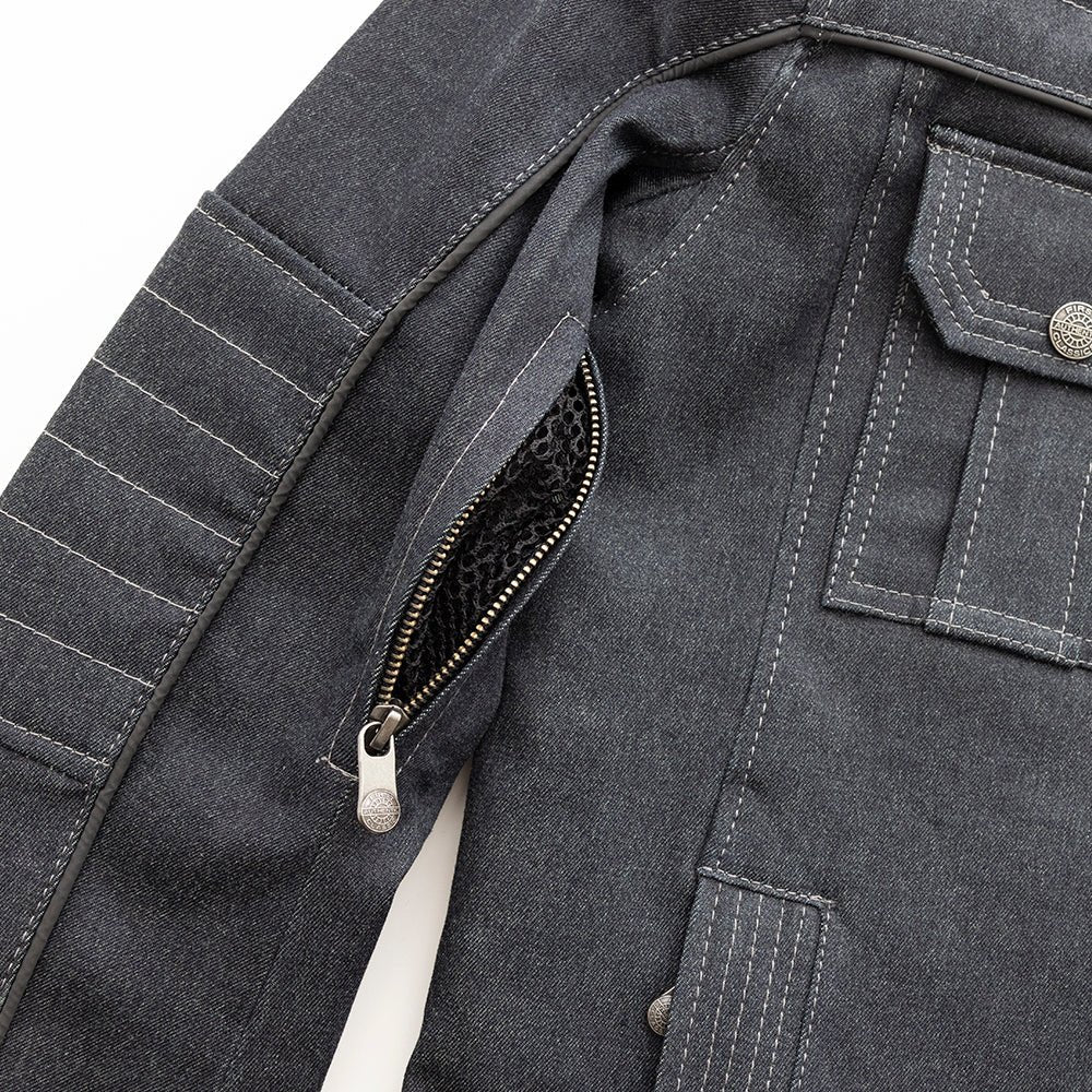 Falcon Men's Thunder Denim Motorcycle Jacket Men's Denim Jacket Best Leather Ny