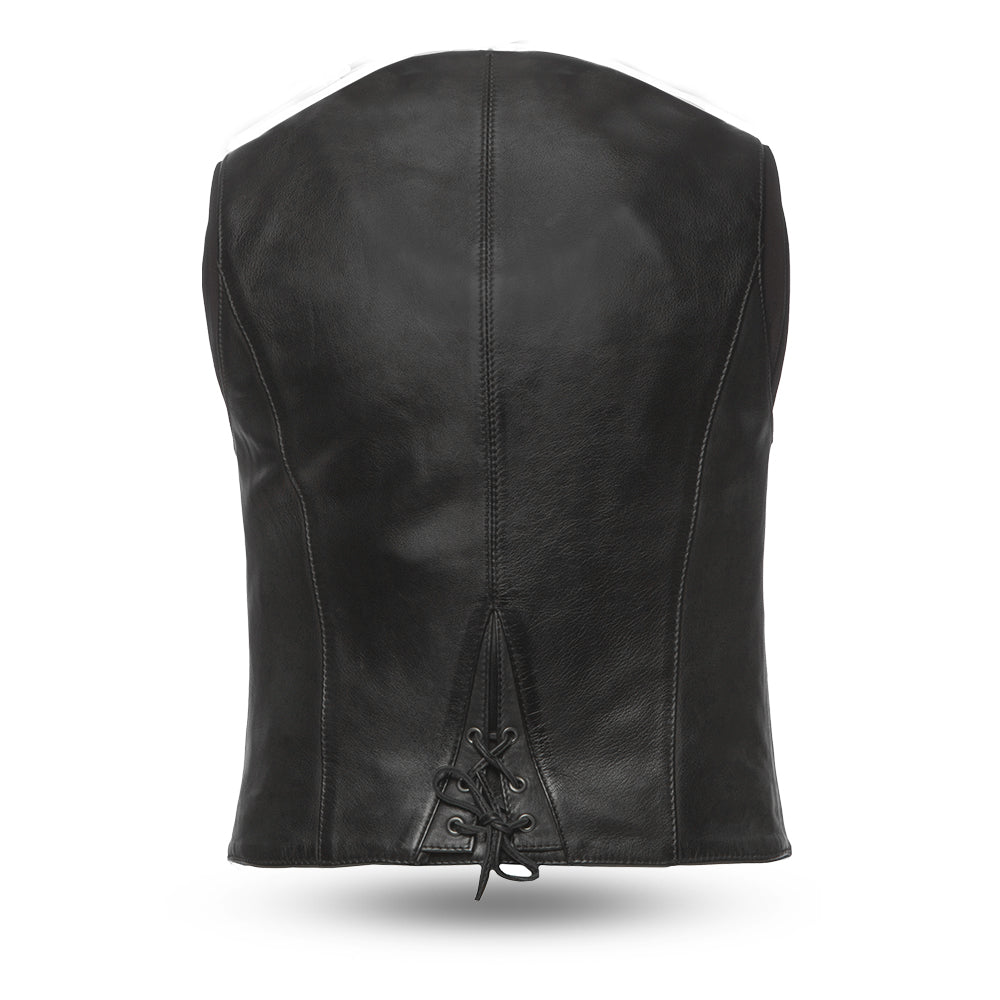 SATIN Motorcycle Leather Vest Women's Leather Vest Best Leather Ny
