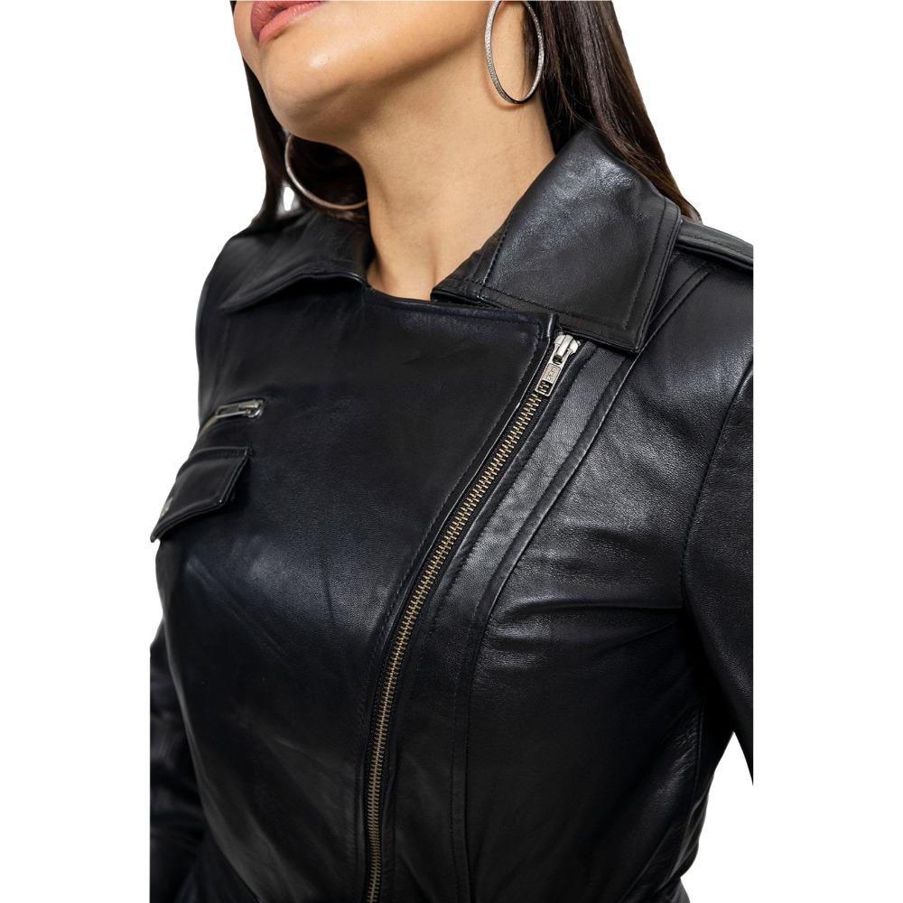 Traci - Women's Fashion Leather Coat (Black) Women's Fashion Leather Jacket Best Leather Ny