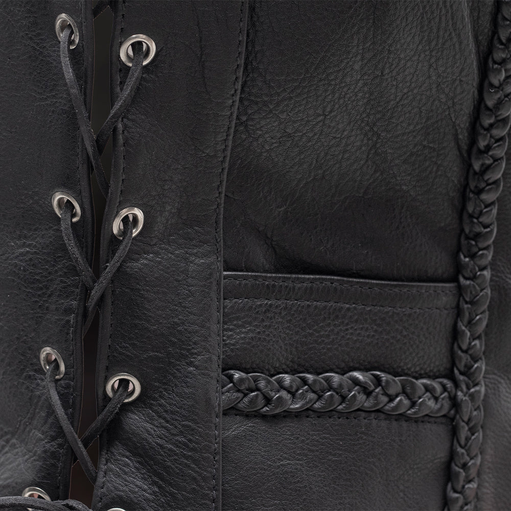 Trinity - Women's Motorcycle Western Style Leather Vest Women's Leather Vest Best Leather Ny