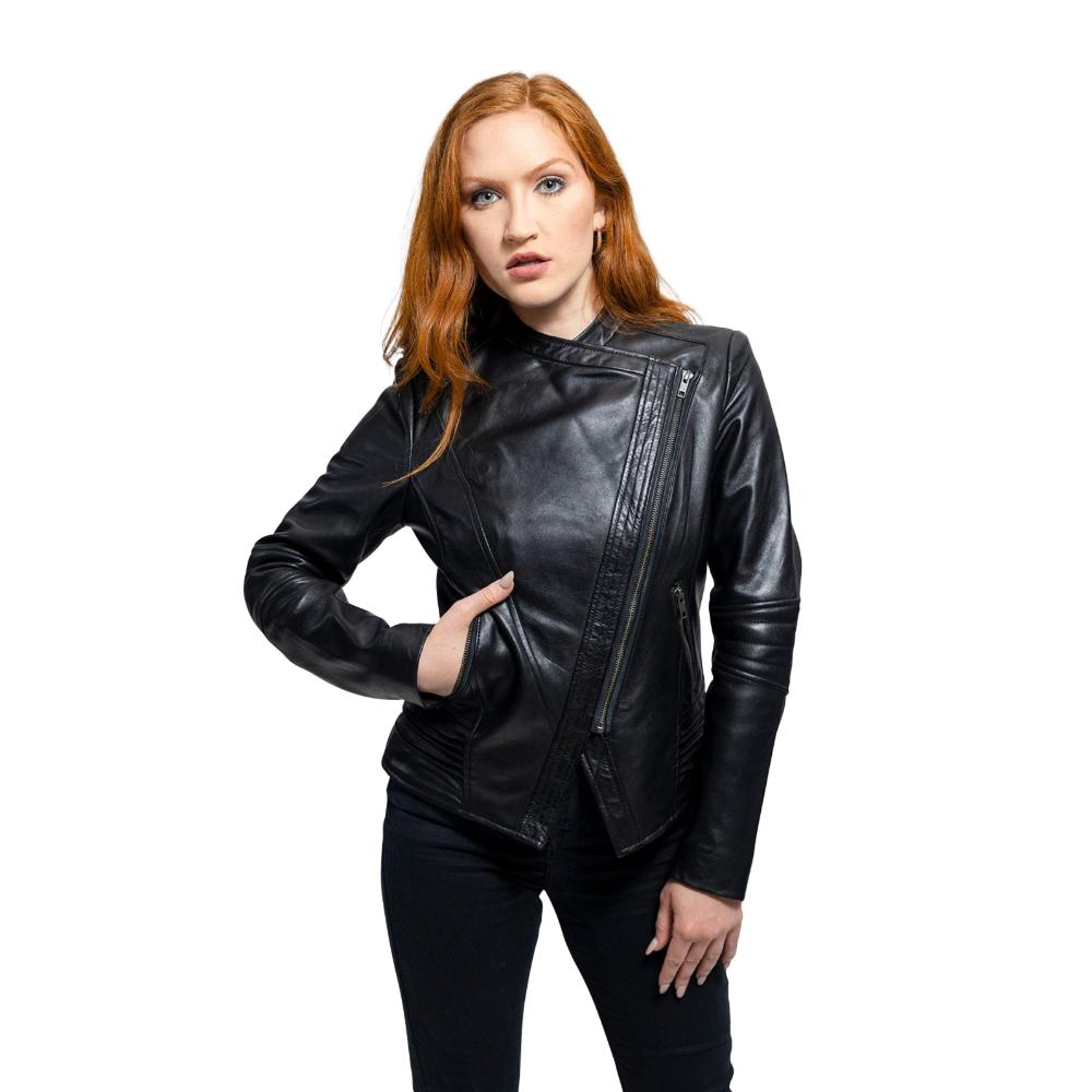 Trish - Women's Fashion Lambskin Leather Jacket (Black) Women's Fashion Leather Jacket Best Leather Ny