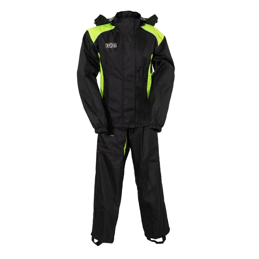 Women's Motorcycle Rain Suit Rain Suit Best Leather Ny Neon Green XS